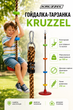 Качеля-тарзанка Kruzzel для детей до 100 кг с дисковым сиденьем и канатом для лазания многоцветная - изображение 1