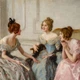 Інтер'єрна картина Плітки, Чарльз Гейг-Вуд, Charles Haigh-Wood, Gossip, 26×42 см (id6602) - зображення 3