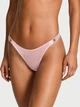 Комплект белья Victoria's Secret Heritage Stripe Shine Strap Push-Up Bra + Thong Panty - 34B - S - Розовый - изображение 6