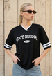 Футболка Жіноча Стаф Чорна Базова Оверсайз Оригінал Staff Original 13 Black Oversize L (392292) - зображення 1