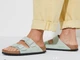Женские шлепанцы Биркеншток Birkenstock Arizona Matcha 1024056 regular 38 бирюзовые - изображение 2