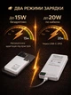 Магнитный павербанк Lexego 10000 mAh White PD 20W с беспроводной зарядкой MagSafe портативный внешний беспроводной аккумулятор, батарея магсейф для iPhone Android айфона MWPQ1-10-W - изображение 6