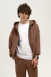 Толстовка мужская на молнии оверсайз Brown 8XL - изображение 1