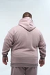 Толстовка чоловіча на блискавці оверсайз Plus Size Beige 8XL - зображення 3