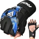 Перчатки тренировочные RDX Grappling Gloves New Aura F17 GGR-F17BU M Черные с синим (5054421842683) - изображение 3