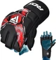 Перчатки тренировочные RDX Grappling Gloves New Aura F17 GGR-F17BR M Черные с красным (5054421845677) - изображение 3