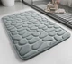 Килимок для ванної YourFind Stone PREMIUM 60x40 см, з ефектом пам'яті Memory Foam, антиковзкий, швидковисихаючий, водопоглинаючий, Сірий - зображення 4
