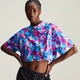 Женская укороченная футболка adidas by Stella McCartney Printed adidas JD8620 (L) бирюзовый (4067896173580) - изображение 4