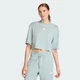 Женская футболка Essentials 3-Stripes Cotton Loose adidas KC5223 (2XL) зеленый (4068804869229) - изображение 1