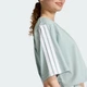 Женская футболка Essentials 3-Stripes Cotton Loose adidas KC5223 (2XL) зеленый (4068804869229) - изображение 5
