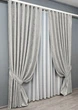 Комплект готовых штор VR-Textil Лен мрамор Pavliani ХО № 1263ш Светло-серый 100х280 см 2 шт (31-588) - изображение 3