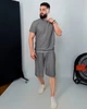 Чоловічий костюм футболка та шорти меланж сірий 46-48 RT6784 - изображение 1