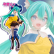 Фигурка аниме Taito Вокалоид Хацунэ Мику Hatsune Miku Страна чудес Wonderland Figure Кот в сапогах Puss in Boots 18 см - изображение 2