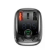 Автомобільний FM трансмітер Baseus S-13 T Shaped Bluetooth MP3 Player, PPS Fast Charger, Hands-Free, USB зарядка - изображение 3