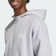 Мужская толстовка Future Icons Small Logo Full-Zip adidas KD7662 (XS) серый (4068815336703) - изображение 4