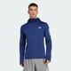 Чоловіче худі Own The Run Winterized Hooded Half-Zip adidas JW9656 (2XL) синій (4068808098458) - зображення 1