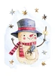 Новогодняя открытка Cardsforsoul Снеговик 10,5 Х 14,8 см - изображение 1