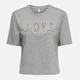 Футболка хлопковая женская ONLY 15368936-Light Grey Melange M Светло-серая (5715868168452) - изображение 4