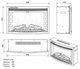 Електрокамін з обігрівом Royal Flame Panoramic 33W LED FX N зі звуком, дровами, цегляною кладкою, ефектом тління, напівкруглий, розмір 866x500x350 - зображення 3