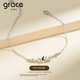 Браслет Grace Girl з метеликом для жінок, рожеве золото, нішеві срібні прикраси, простий та практичний подарунок на річницю та день народження для дівчини - изображение 5
