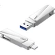 Твердотільний USB-флеш-накопичувач EAGET 512 ГБ, USB 3.2 Type-C з подвійним інтерфейсом, високошвидкісний SU60 великої ємності для використання на телефоні та комп'ютері, офісний мобільний жорсткий диск, системний завантажувальний диск - изображение 1