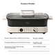 Електрична каструля Liven Electric Hot Pot, електрична каструля для приготування їжі, гаряча каструля, спеціальна каструля для 3-7 осіб, знімна багатофункціональна електрична каструля для приготування їжі та барбекю, 7 л, багатоцільова каструля DHG-710 - изображение 4
