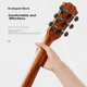 Акустическая гитара Xiangsiniao Folk Guitar с верхней декой из ели, 41 дюйм, для начинающих, подходит как для мужчин, так и для женщин, натуральный цвет дерева. - изображение 5