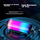 Беспроводная колонка Newmine BS02 Bluetooth, портативная компьютерная колонка для использования на открытом воздухе и дома, настольный мини-сабвуфер, полноэкранная цветная подсветка, умная компактная колонка, музыкальный плеер для оплаты через WeChat. - изображение 6