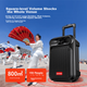 Aiguozhe S55, 8-дюймовая колонка для квадратных танцев, мощный портативный сабвуфер для улицы, Bluetooth-колонка, портативная колонка для караоке на колесиках с большой громкостью, оборудование для выступлений на открытом воздухе, два микрофона - изображение 7