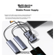 USB-концентратор UGREEN 3.0, док-станция для расширения высокоскоростного соединения, удлинительный кабель для ноутбуков и настольных компьютеров, жестких дисков, клавиатуры и мыши. - изображение 6