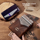 Qiangu Kalimba 21-клавішне пальчикове фортепіано з чорного горіха, дерев'яна коробка, дитячий різдвяний подарунок на день народження, музичний інструмент - зображення 8