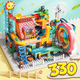 FEELO — игрушка, совместимая с крупными строительными блоками LEGO, подарок на день рождения для мальчиков и девочек, детский домик 1676D-1 - изображение 4