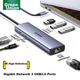 Док-станция расширения UGREEN Type-C, гигабитный Ethernet-концентратор, USB-разветвитель, сетевой кабель Thunderbolt 4 — HDMI, 4K HD, совместима с Huawei, Apple MacBook/Mac Mini. - изображение 2