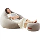 Кресло-мешок LUCKYSAC Lazy Bean Bag Sofa, одноместный тканевый диван для гостиной, спальни, балкона, удобный комплект, цвет «Хурма-оранжевый». - изображение 2