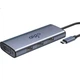 Док-станция расширения Aigo Type-C, USB 3.0-концентратор, адаптер порта Gigabit Ethernet RJ45, конвертер HDMI/VGA, быстрая зарядка PD100 Вт, док-станция расширения USB T07-R (металлический корпус) - изображение 4