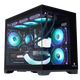 Wanjia Gungyongzhe Black No A-Pillar + Prism RGB Six-Fan Set, Seaside View Case for Desktop Computer Tower, M-ATX Motherboard/360 Water Cooling/9 Fans/4090 Graphics Card - изображение 5