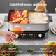 Специализированная электрическая кастрюля Midea Hot Pot, электрическая кастрюля для приготовления пищи, 8 л, многофункциональная кастрюля, двусторонний контроль температуры, съемная многоцелевая кастрюля Hot Pot HGS382712 - изображение 5