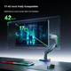 Подставка для монитора HUMANEX T18-1H, RGB, 17-45", Dark Angel - изображение 5