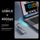 Корпус MAIWO для SSD M.2 NVMe Thunderbolt 4/USB4, 40Гбит/с, алюминиевый, K1695 - изображение 5