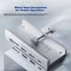 ORICO Type-C Hub, USB 3.0 Hub Expansion Dock, алюмінієвий сплав Clip-On, високошвидкісний подовжувач для настільних комп'ютерів та ноутбуків з портом живлення MH4PC - изображение 4