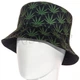 Панама двухсторонняя из хлопковой ткани стильная модная универсальная Cannabis Subp22828 L / 57-58 Черный - изображение 2