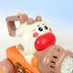 Игрушка каталка Поросенок детская для мыльных пузырей с подсветкой с раствором в комплекте, генератор мыльных пузырей, с подсветкой - изображение 5