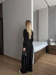 Костюм жiночiй класичний лляний сорочка+штани чорного кольору 38170 46/48 - зображення 7