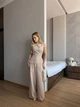 Жіночий прогулянковий костюм (топ+брюки) Uaclothes 42 Бежевий (like38175-186071349) - зображення 1