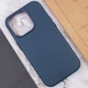 Кожаный чехол Leather Case MagSafe для iPhone 14 Pro Indigo Blue - изображение 5