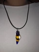Скляний підвіс ISTA Lampwork на каучуковому шнурі 44-48см, R25 - зображення 2