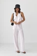 Літній брючний костюм з жилеткою Lurex Рожевий M (40102) - зображення 4
