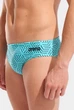 Плавки для плавання чоловічі Arena WATER MAZE ALLOVER SWIM BRIEFS 011887-580 95 Бірюзовий - зображення 4