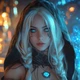 Інтер'єрна картина Кіберпанк-тян, AI-girl, 60×43 см (id6932) - зображення 5