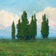 Інтер'єрна картина Пейзаж з кіпарисами, Труш Іван (1900), 30×37 см (id6942) - зображення 4